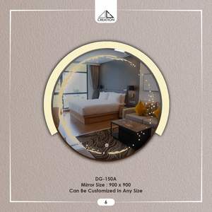 กระจกแต่งหน้าในห้องน้ำดีไซน์เนอร์ พร้อมภาพสะท้อนที่ชัดเจน สำหรับพื้นที่ภายในที่ทันสมัย จากประเทศอินเดีย - Product Image 6