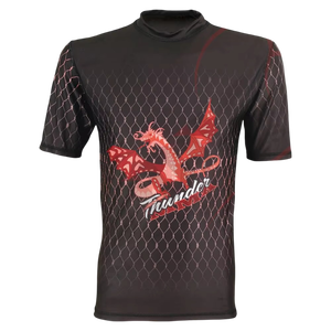 เสื้อรัดกล้ามแขนสั้นสำหรับ MMA ขายส่ง ผลิตจากโพลีเอสเตอร์ผสมสแปนเด็กซ์ ระบายอากาศได้ดี พิมพ์ลายแบบซับลิเมชั่น สำหรับออกกำลังกาย - Product Image 1