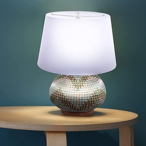 โคมไฟตั้งโต๊ะประดับเชือกหญ้าทะเลพร้อมเชือกพลาสติกโคมไฟตั้งพื้นดีไซน์หรูหราขายส่งจากผู้ผลิตในเวียดนาม - Product Image 5