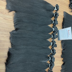 Extensiones de cabello virgen Extensión de cabello humano de color negro recto natural Cabello vietnamita crudo Listo para enviar - Product Image 5