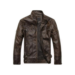 Veste en cuir chaude d'hiver pour hommes Vêtements décontractés Veste en cuir pour hommes - Product Image 1