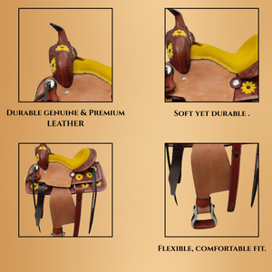 Sillín Western Ranch duradero con estribo ajustable - Product Image 4