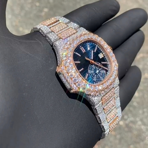 Montre unisexe de haute qualité Miyota automatique en acier inoxydable 20 mm, analogique, avec diamants Moissanite DEF Lab, style Hip Hop - Product Image 3