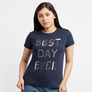 Camisetas de verano sueltas de algodón 180g 100% de alta calidad para mujer con impresión de logotipo personalizado Precio de fábrica - Product Image 1