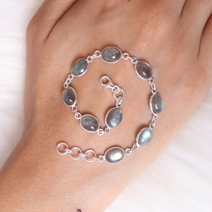 Trending 925 Sterling Silver Labradorite Gemstone <b>Bracelet</b> Jewelry Handmade Silver <b>Boho</b> Style <b>Bracelet</b> Jewelry For Women Gift - Product Image 2