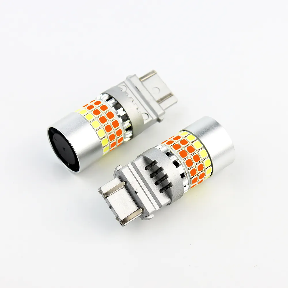 Canbus Anti Hyper Flitser 1157 Bay15d 3157 7443 Dubbele Kleur Switchback Led Amber Richtingaanwijzer En Wit Dagrijlicht