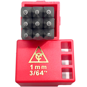 1mm 3/64 inch Steel Number <b>Punch</b> <b>Set</b> 0-9 9pcs Cr-V 6150 HRC 58-62 Date Code Marking DIN 7353 OEM/ODM Taiwan - Product Image 1