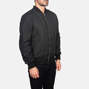 Meilleure vente Blouson aviateur pour homme support élégant en toile de haute qualité léger respirant fermeture éclair hiver extérieur haut - Product Image 3