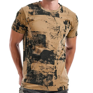 Nueva camiseta de camuflaje de manga corta de algodón, venta al por mayor, precio barato, Camiseta cómoda y transpirable de manga corta para hombres - Product Image 5