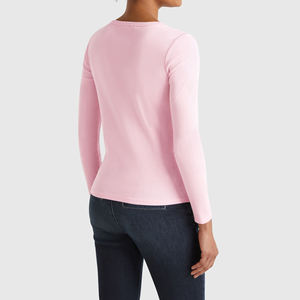 T-shirts de luxe avec logo personnalisé Design de mode classique écologique avec manches longues de couleur unie respirante pour l'été - Product Image 3