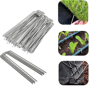 Goupille de fixation pour clou de gazon en forme de U galvanisée pour pelouse et jardin - Product Image 5