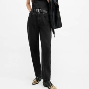 Pantalones vaqueros de Mujer logotipo personalizado alta calidad 100% algodón lavado recto suelto pierna ancha cintura alta pantalones vaqueros de mujer de talla grande - Product Image 1