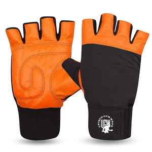 UNIQUE GYM WEAR Gants de musculation unisexes en cuir à demi-doigts, respirants, légers, avec sangle de poignet réglable pour la gym et le fitness - Product Image 6