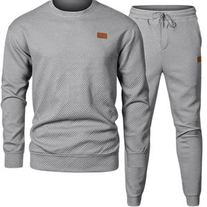 Conjunto Deportivo de Dos Piezas para Hombre, Jersey de Jacquard de Punto, Calidad Premium, Elegante, Cómodo, Ropa Urbana de Moda - Product Image 5