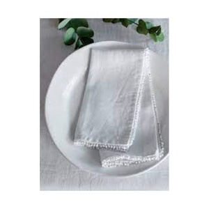 High Quality Customizable 100% Cotton Embroidered Design Wedding <b>Party</b> Snowman Kitchen <b>Cloth</b> Napkins 60x60cm - Product Image 4