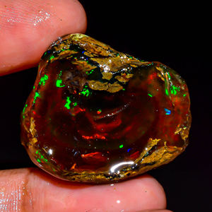 Piedra preciosa suelta de joyería de ópalo, Ópalo etíope en bruto, Ópalo de fuego múltiple, piedra preciosa de ópalo natural, Ópalo etíope crudo, 54 Ct. - Product Image 3