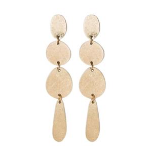 Boho Brass Earrings with long pattern fully handcrafted - ARTWORK MAESTRO - Product Image 1