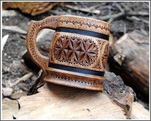 แก้วมักทำจากไม้คุณภาพระดับพรีเมี่ยมดีไซน์ทันสมัยเหมาะสำหรับชากาแฟไวน์และเบียร์จาก Falak - Product Image 3