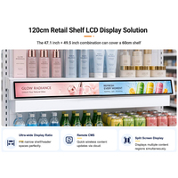 Pantalla Digital para Estantes de Supermercado, 47.1/49.5 Pulgadas, 120 cm, Resolución 4K, Android, WiFi, Reproductor de Anuncios en Video, Personalizable