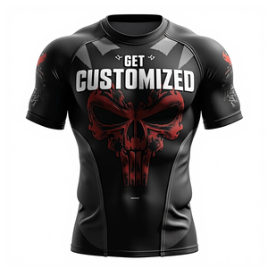 Rashguards personnalisés de haute qualité, vente en gros d'engrenages de MMA sublimés pour les sports de combat, le fitness et l'entraînement personnalisés - Product Image 3