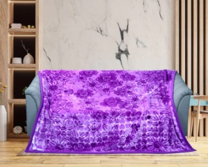 Prix usine 100% Polyester Style coréen en relief Raschel vison couvertures 200*240 Floral/solide Super doux 3kg-7kg pour un usage domestique - Product Image 6