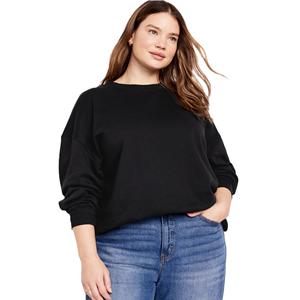 2025 mujer suelta Ajuste de manga larga transpirable Crop sudadera cuello redondo recortado suéteres para invierno Casual moda pulóveres - Product Image 1