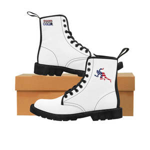 Men's Breathable <b>Canvas</b> Boots in Shades of Color 'Running Man' Design - Product Image 1