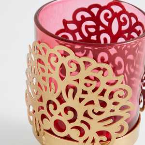 Portavelas de Metal decorativo de latón AK, acabado en oro, atractivo estilo de corte por láser para decoración de Festivales/acento de decoración del hogar - Product Image 5