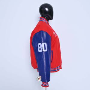 Chaqueta Bomber de Lana Negra Personalizada al por Mayor para Hombre, Chaqueta Universitaria de Lana con Cuerpo de Lana y Cuero, Transpirable, Bordada - Product Image 5