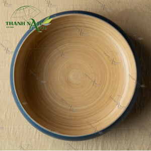 ชามไม้ไผ่หลากสี2025ที่เวียดนามทำขึ้นเป็นมิตรต่อสิ่งแวดล้อมปั่นสลัดเสิร์ฟชามพร้อมจัดแสดงอาหารอย่างยั่งยืน - Product Image 3