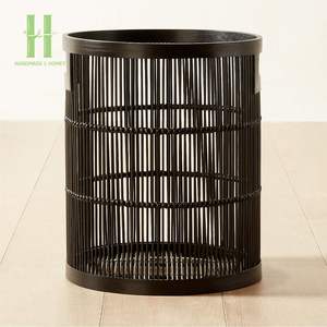 Top Selling Natural Black <b>Bamboo</b> Storage <b>Basket</b> for <b>Laundry</b> Clothes OEM Customized Handmade in Vietnam Wholesale Best Price - Product Image 1