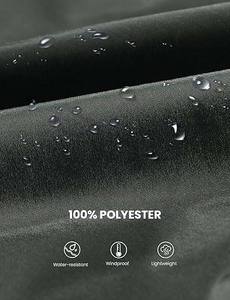 Chaqueta de golf ligera con cremallera completa para hombre, cortavientos Softshell con cuello levantado y forro polar, abrigo Softshell acogedor - Product Image 4