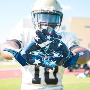 Gants de football américain avec logo personnalisé Gants récepteurs en cuir super collant de haute qualité pour adultes Conceptions attrayantes personnalisées - Product Image 5