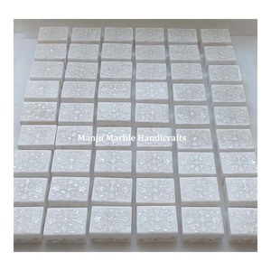 Boîtes à bijoux en marbre incrusté de nacre blanc pur sur le thème de l'amour de qualité durable pour la décoration et les cadeaux de mariage - Product Image 1