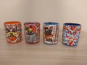 DAFNI <b>BIG</b> PAZAR Custom 3D Relief Ceramic <b>Mug</b> Handmade Hand Painted Cute Fruit Design Dishwasher Safe Gift Box Giveaways Istanbul - Product Image 1