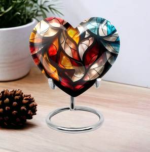 Urne funéraire en métal de style teinté pour les cendres de restes humains 1-200 cubique dans le souvenir commémoratif funéraire moderne mâle femelle - Product Image 2