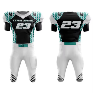 Maillots et ensembles d'uniformes de football américain à manches courtes imprimés par sublimation personnalisée - Product Image 1