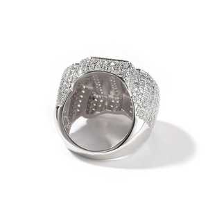VVS Moissanite diamond Sparkling Hip Hop 925 Sterling Silver Custom <b>initial</b> Letter Unisex Party Wear <b>Ring</b> - Product Image 2