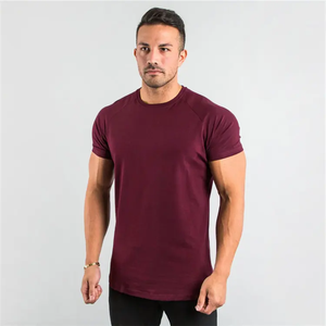 OEM Custom Men's Slim Fitted 100% Polyester Gym Workout T-Shirts Light <b>Weight</b> Lifting Active Wear Solid Pattern Short <b>Blank</b> - Product Image 4