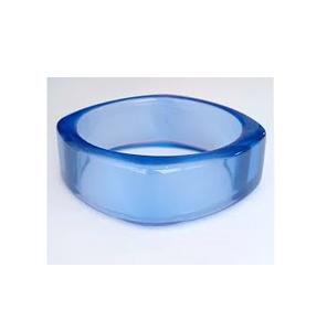 Ropa de fiesta para niñas, joyería de moda, brazalete de resina azul, precio al por mayor, brazalete de resina de alta calidad, pulsera de resina de Color Azul Real - Product Image 1