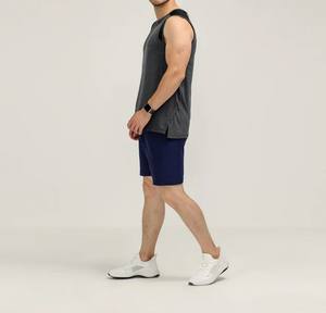 เสื้อกล้ามคอลูกเรือสำหรับผู้ชายเสื้อกล้ามออกกำลังกายแขนกุดไร้รอยต่อสีพื้นเสื้อกล้ามสำหรับฝึกซ้อมกีฬา - Product Image 4