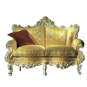 Hermoso sofá de lujo para Hotel Villa Club, sofá para sala de estar, sofá con respaldo alto, silla King de trono antiguo, sillas de madera, muebles de dormitorio