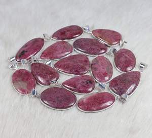 คอลเลกชันที่ดีที่สุด925เงินสเตอร์ลิงชุบเหล็กน้อยจี้โลหะผสมเหล็กโรโดไนต์สีชมพูตั้งฝาหลังเบี้ยเสน่ห์แฟชั่น - Product Image 3