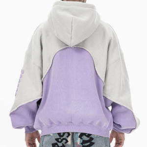 Sudadera Extra Grande para Hombre con Hombros Caídos, Nueva Moda, 100% Algodón, Panel Forrado, Diseño Sólido, Temporada de Primavera - Product Image 2