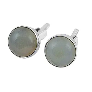 Boutons de manchette en argent pour homme avec pierre précieuse grise, cadeau de mariage, bijoux en or et onyx, pinces à cravate - Product Image 1