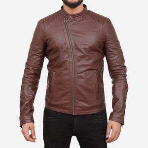 Veste en cuir pour homme, style motard, cuir de qualité supérieure, vêtements d'extérieur en cuir de vache, streetwear décontracté, logo personnalisé, fabricant en gros OEM - Product Image 2