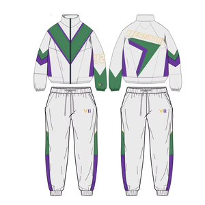 Wholesale Supplier 100% Nylon <b>Windbreaker</b> Set Plus Size Men Short Set Embroidery logo Windproof 2 Piece Joggers Set - Product Image 6