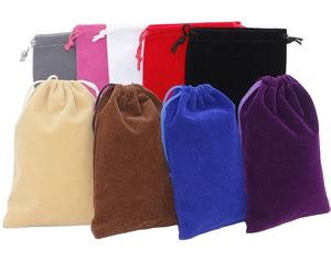 Bolsa de Terciopelo Rojo Vino con Cordón para Monedas, para Recuerdos de Boda, Empaque de Joyería o Regalos - Product Image 4