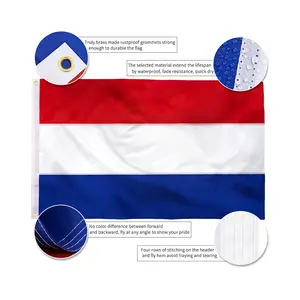 Bandeira 100% durável dos Países Baixos para Euro 2024, produtos de torcida de futebol, bandeira personalizada de 3x5 pés, poliéster, ideal para vendas