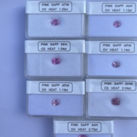 Pierre précieuse saphir rose naturel de 1,2 carat, taille ovale facettée, forme coussin, chauffée, certifiée, pour la fabrication de bijoux, bague, pendentif